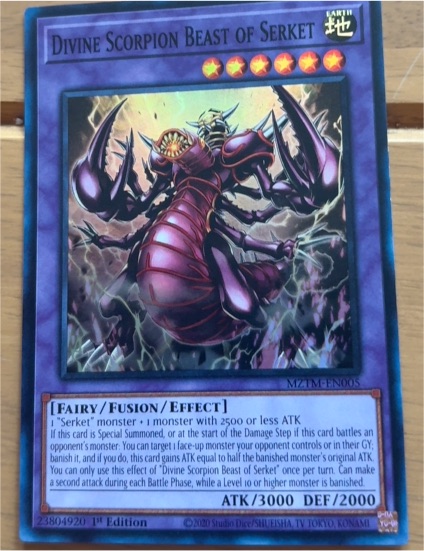 2020 Yu-Gi-Oh! MZTM-EN005 Divine Scorpion Beast of Serket — front
