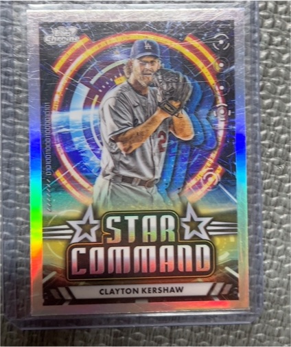 2024 Topps Chrome Cosmic Star Command #SC-13 Clayton Kershaw — front