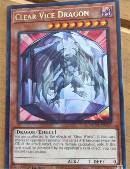 Yu-Gi-Oh! Clear Vice Dragon MZTM-EN071 — front