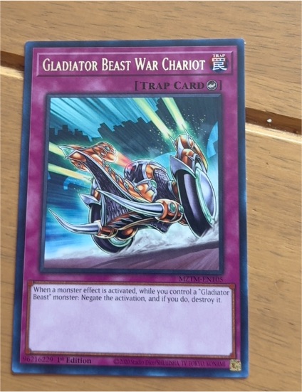 Yu-Gi-Oh! Gladiator Beast War Chariot MZTM-EN105 — front