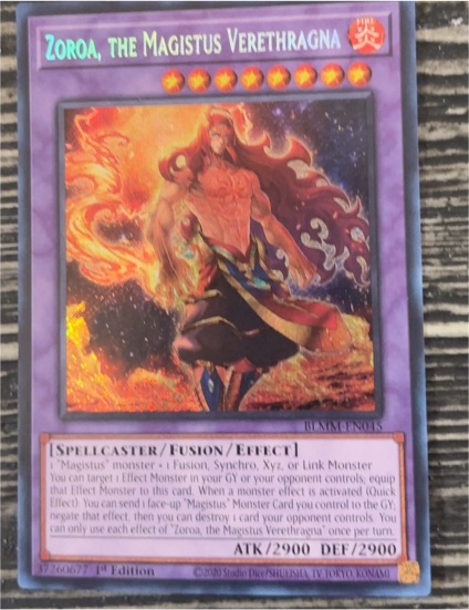 2020 Yu-Gi-Oh! BLMM-EN045 Zoroa, the Magistus Verethragna — front
