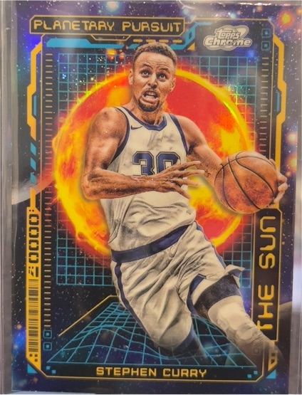 2023-24 Topps Chrome Cosmic Planetary Pursuit The Sun #PPS-2 Stephen Curry — front