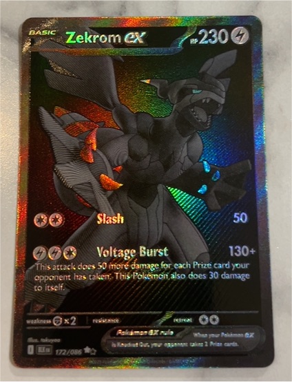 2025 Pokémon TCG Black Bolt Zekrom ex #172/086 — front