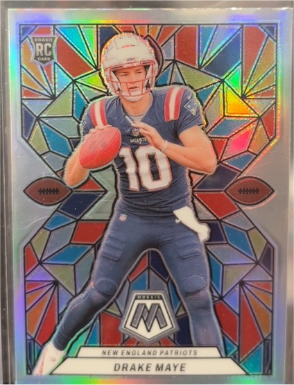 2024 Panini Mosaic Stained Glass #SG Drake Maye — front