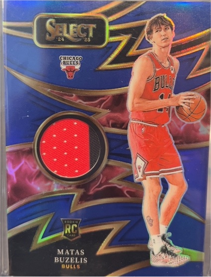2024-25 Panini Select Sparks Patch Silver Prizm Rookie Matas Buzelis #SPK-BUZ — front
