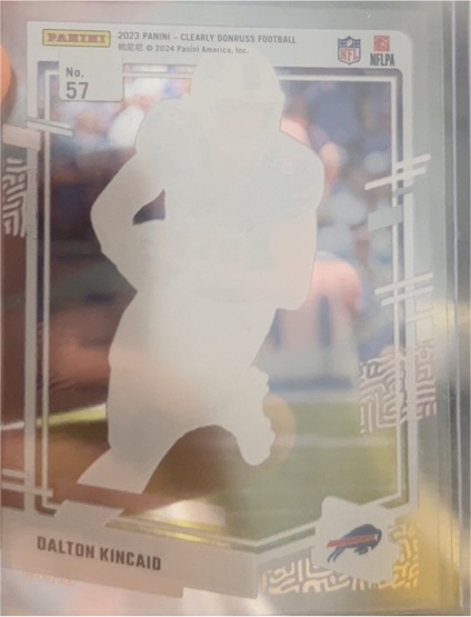 2023 Panini Clearly Donruss Football #57 Dalton Kincaid — front
