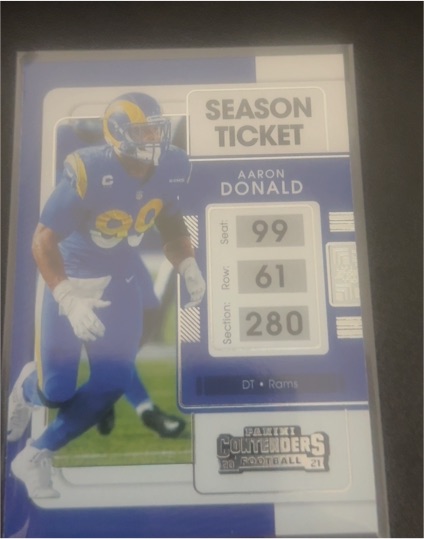 2021 Panini Contenders Season Ticket #99 Aaron Donald — front