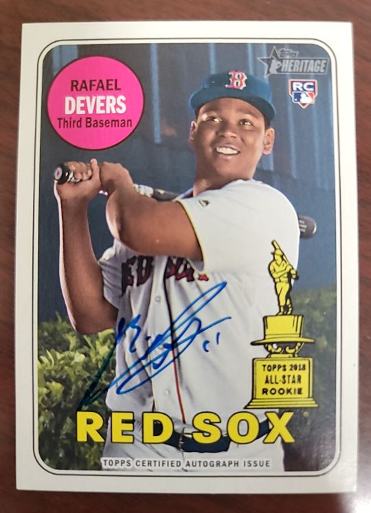 2018 Topps Heritage #189 Rafael Devers — front