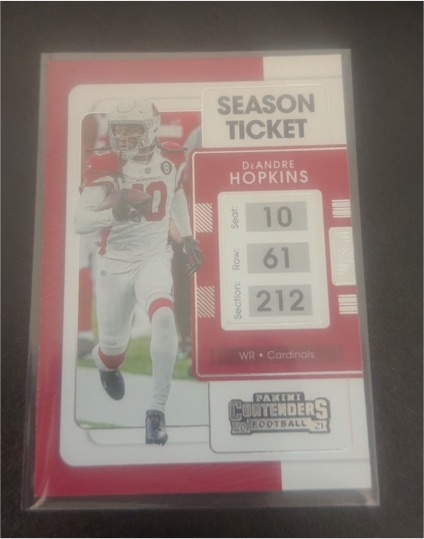 2021 Panini Contenders #2 DeAndre Hopkins — front