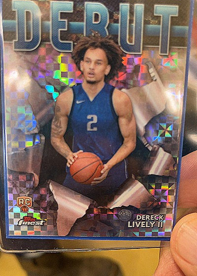 2023-24 Topps Finest #D-9 Dereck Lively II Debut Checkerboard — front