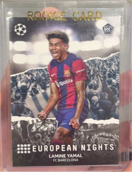 2023-24 Topps UEFA Club Competitions #EN-10 Lamine Yamal European Nights Rookie — front