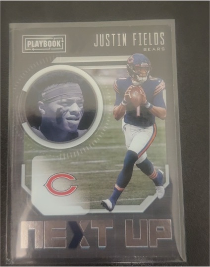2021 Panini Playbook Next Up #NXT-JFI Justin Fields — front