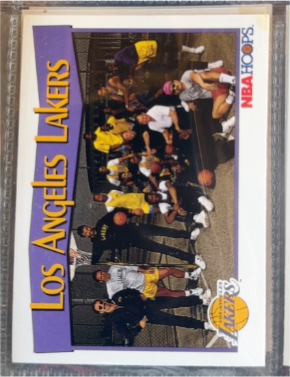 1991-92 NBA Hoops #286 Los Angeles Lakers Magic Johnson — front