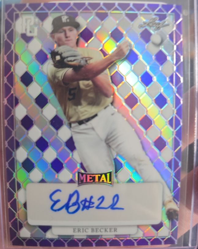 2022 Leaf Metal Perfect Game National Showcase Eric Becker #22 — front