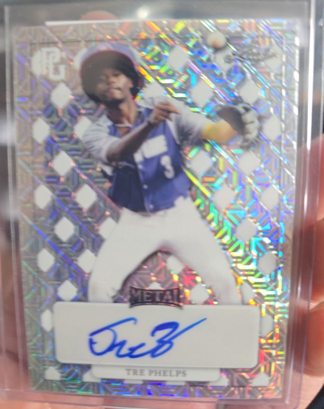 2022 Leaf Perfect Game Metal Tre Phelps — front