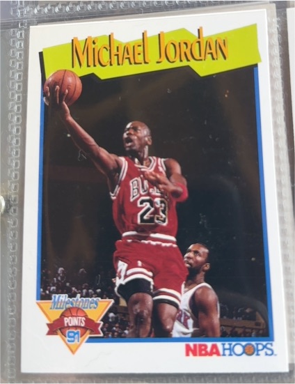 1991 NBA Hoops #317 Michael Jordan Milestones — front