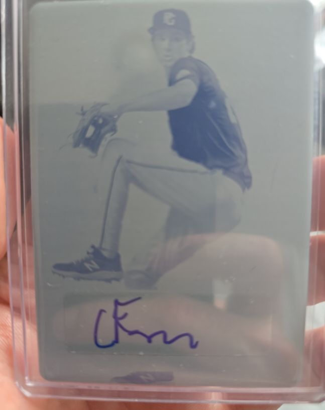 2022 Leaf Perfect Game PG Prospect Printing Plate Auto Zack Qin — front