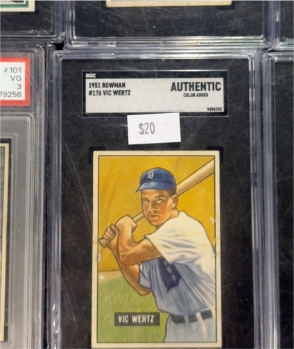 1951 Bowman #176 Vic Wertz — front