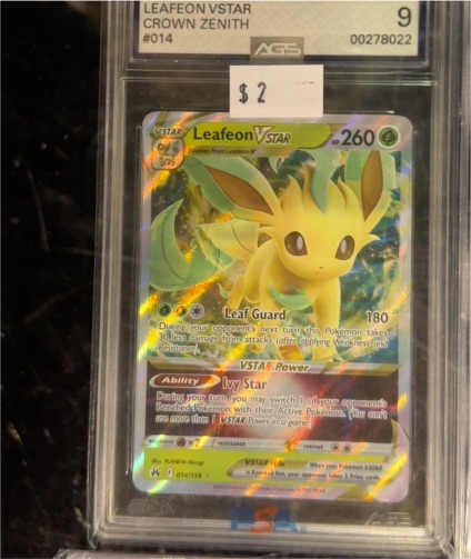 2023 Pokémon Crown Zenith #014 Leafeon VSTAR — front