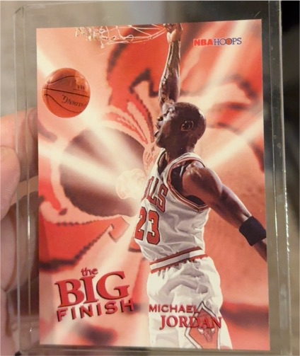 1996 NBA Hoops #176 Michael Jordan The Big Finish — front