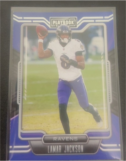 2021 Panini Playbook #7 Lamar Jackson — front