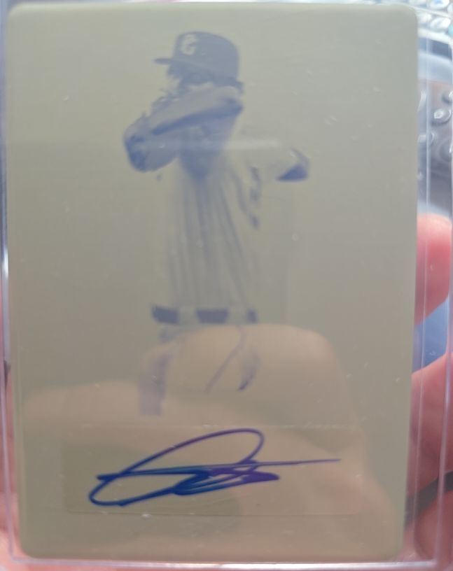 2022 Leaf Perfect Game Magenta Printing Plate Autograph Adrian Blanchet Auto 1/1 — front