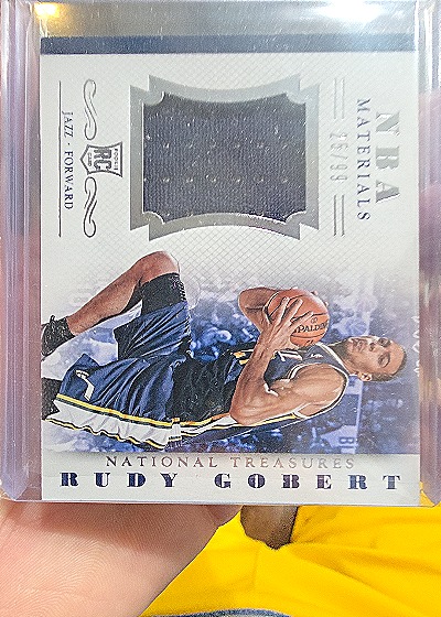 2014 Panini National Treasures Rudy Gobert NBA Materials #/99 — front