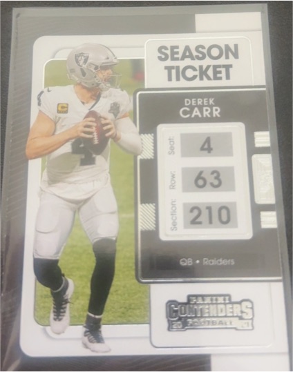 2021 Panini Contenders #57 Derek Carr — front