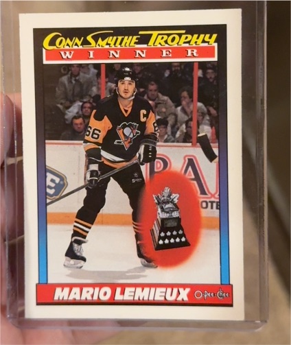 1991-92 O-Pee-Chee #523 Mario Lemieux Conn Smythe Trophy Winner — front