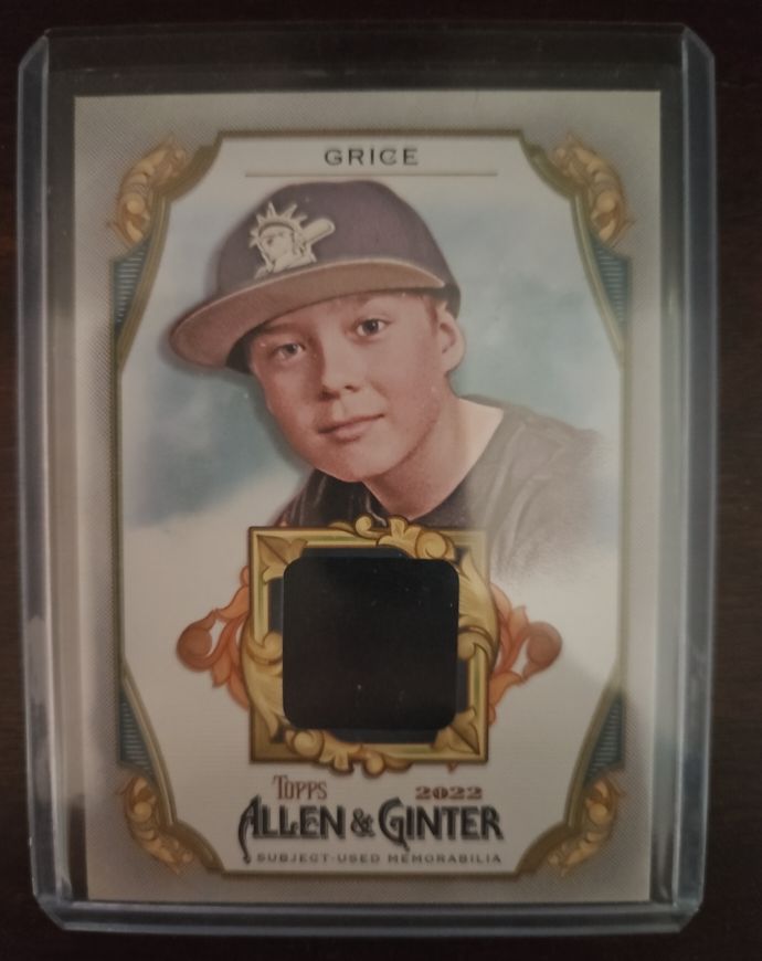 2022 Topps Allen & Ginter Relic B #AGRB-BG Blake Grice — front