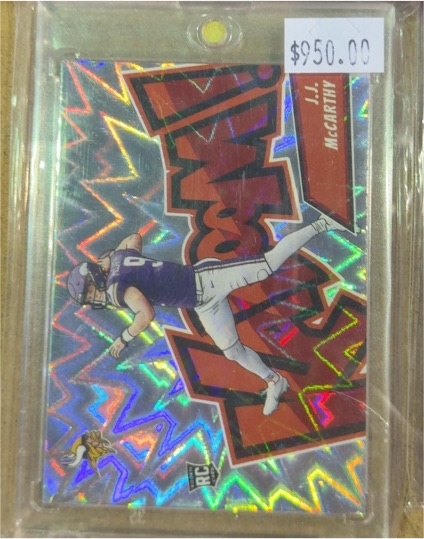 2024 Panini Absolute Kaboom! Horizontal #11 J.J. McCarthy — front