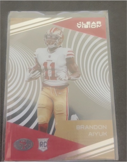 2020 Panini Chronicles #CV-16 Brandon Aiyuk Clear Vision Rookie — front