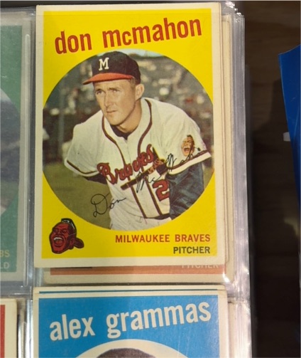 1959 Topps #3 Don McMahon — front