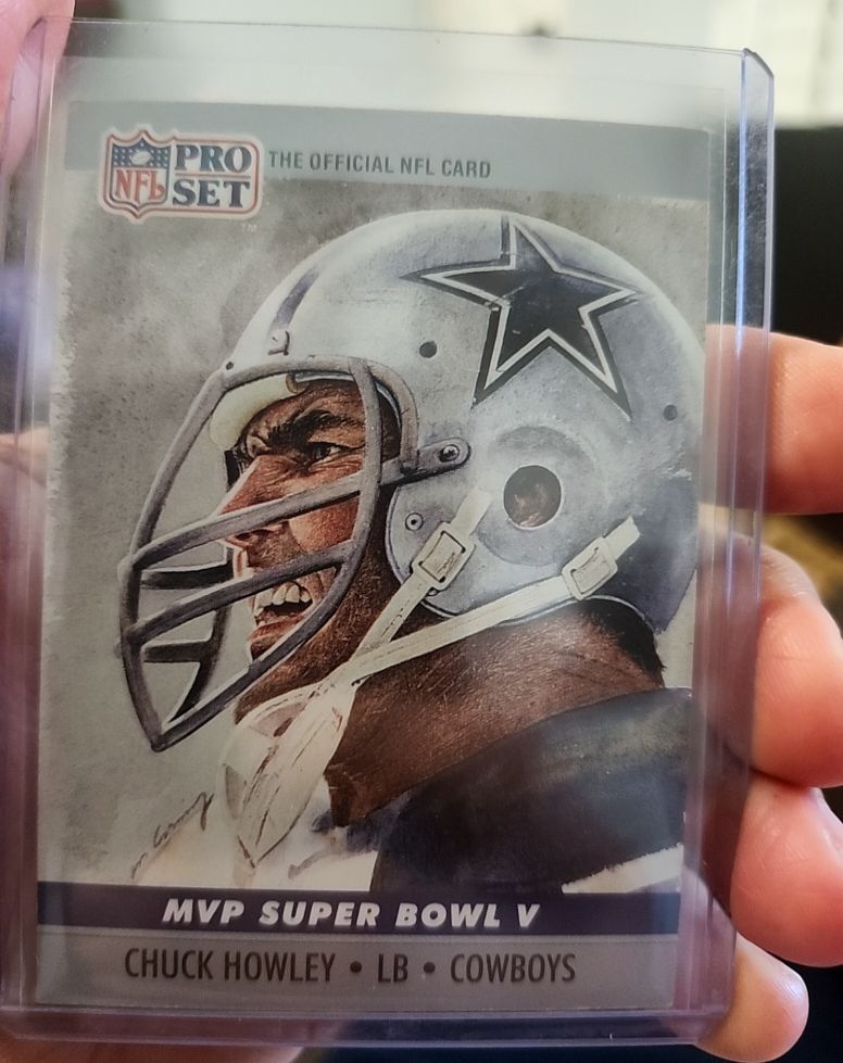 1990 Pro Set #5 Chuck Howley MVP Super Bowl V Dallas Cowboys — front