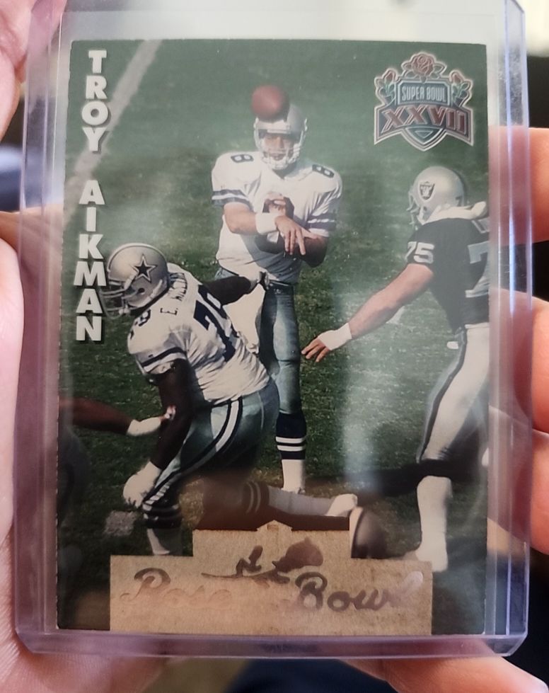 1993 Heads & Tails #SB21 Troy Aikman Super Bowl XXVII — front