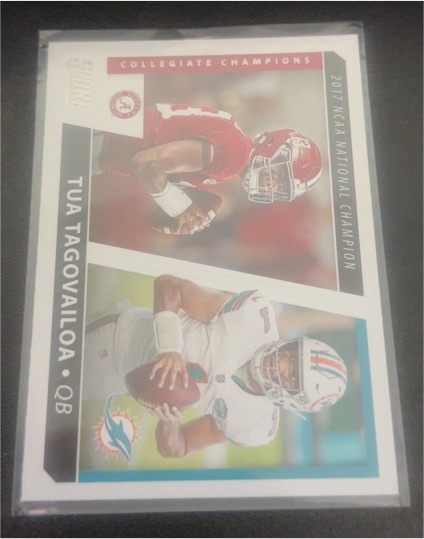 2021 Panini Score Collegiate Champions #CC2 Tua Tagovailoa — front