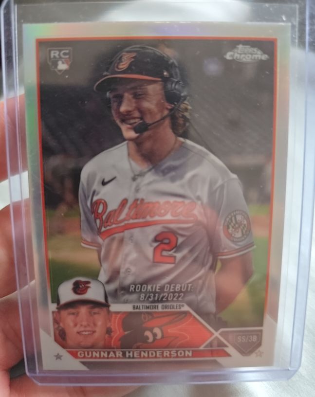 2023 Topps Chrome Update #USC208 Gunnar Henderson Rookie Debut — front
