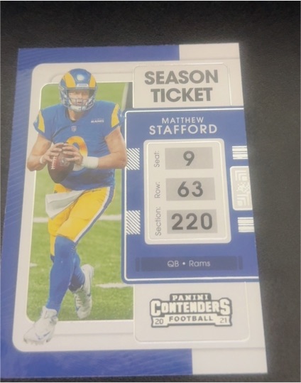 2021 Panini Contenders #54 Matthew Stafford — front