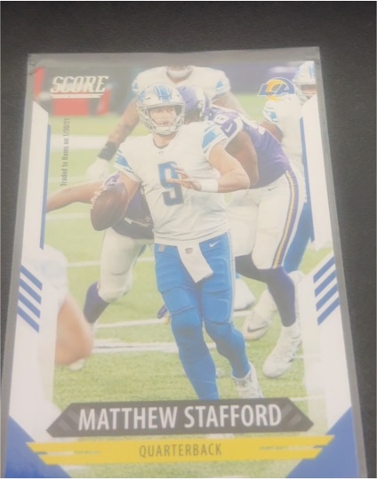 2021 Panini Score #130 Matthew Stafford — front