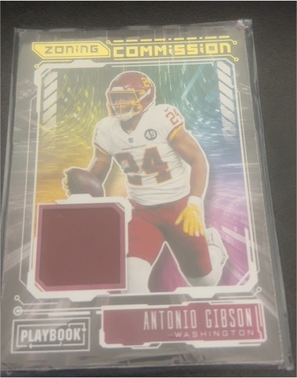 2021 Panini Playbook Zoning Commission #ZC-AGI Antonio Gibson — front