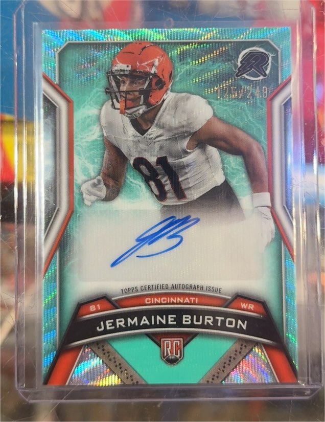 2024 Topps Resurgence #RRS-JBR Jermaine Burton Cincinnati Bengals AUTO — front