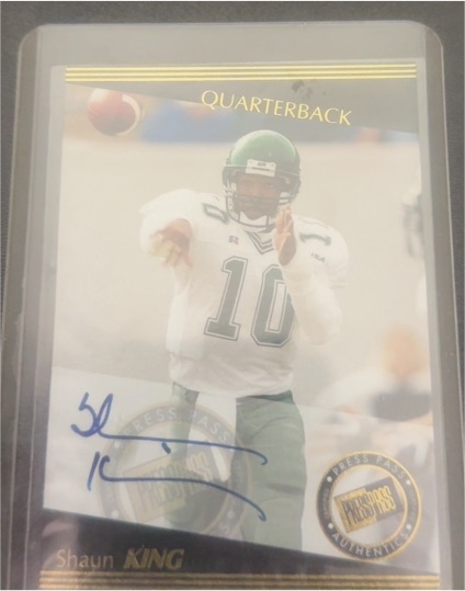 1999 Press Pass Autographs #18 Shaun King — front