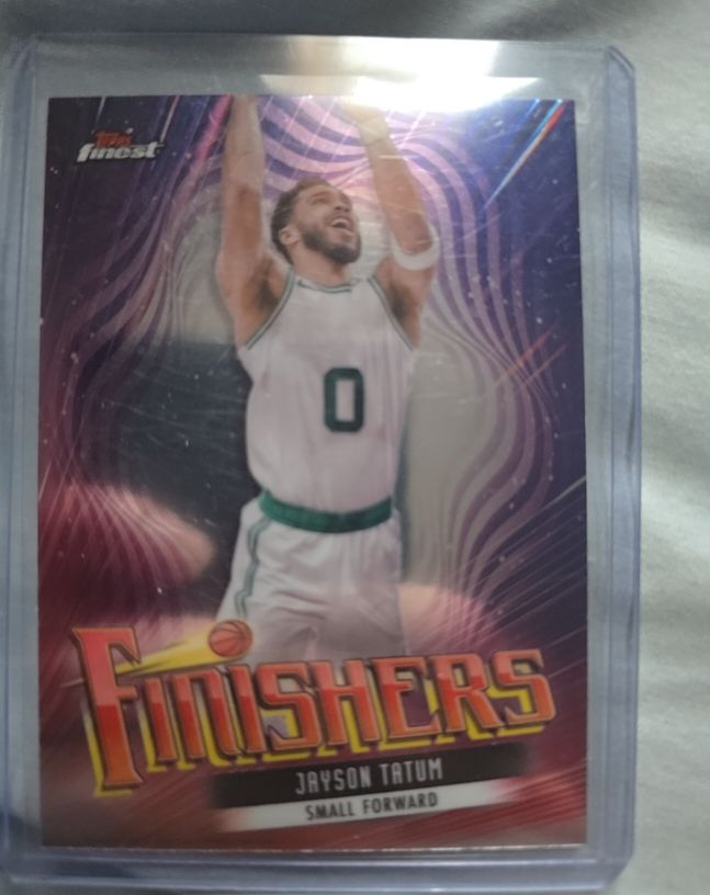 2023-24 Topps Finest Finishers #F-3 Jayson Tatum — front