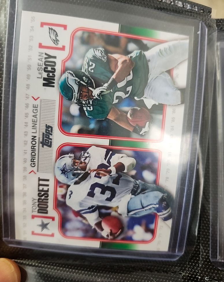 2010 Topps Gridiron Lineage #GL-DM Tony Dorsett & LeSean McCoy — front