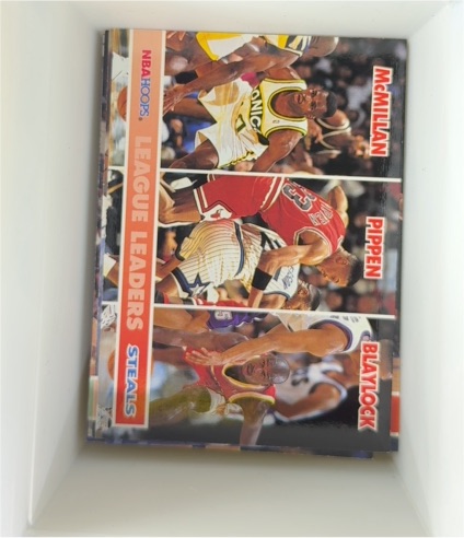 1994-95 NBA Hoops League Leaders #258 Nate McMillan Scottie Pippen Mookie Blaylock — front