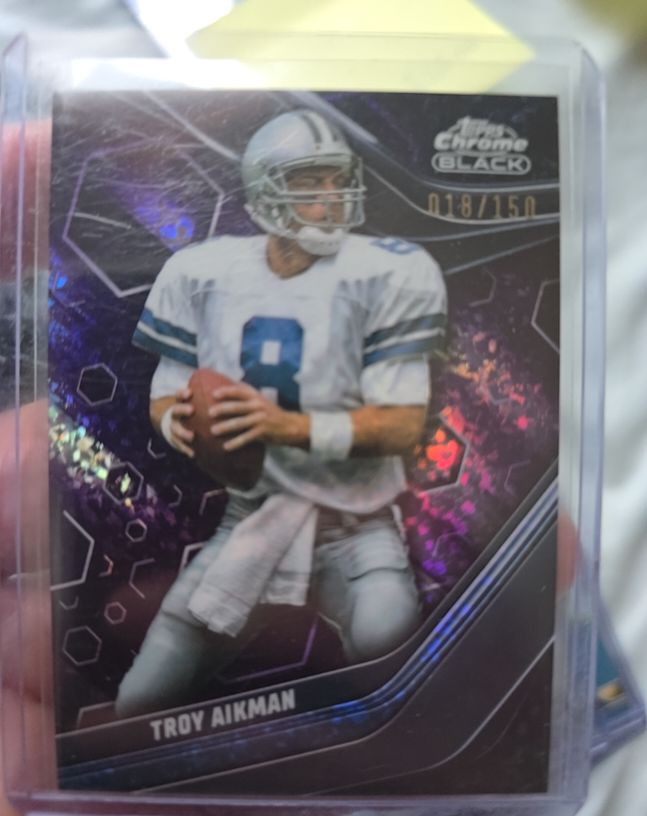 2023 Topps Composite Chrome Black #114 Troy Aikman — front