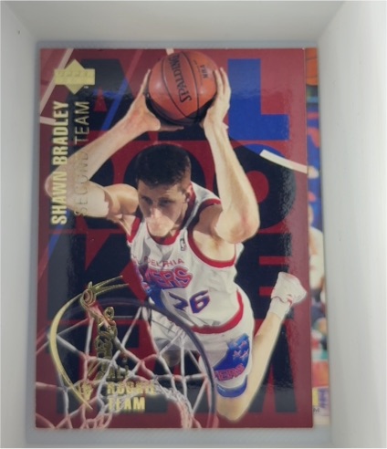 1994-95 Upper Deck #8 Shawn Bradley All Rookie Team Philadelphia 76ers — front
