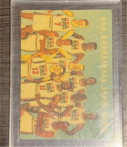 1992 Skybox USA #NNO USA Basketball Team Plastic Card — front