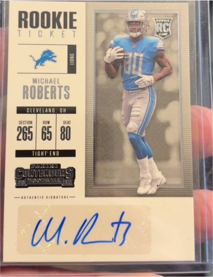 2017 Panini Contenders Rookie Ticket #248 Michael Roberts — front