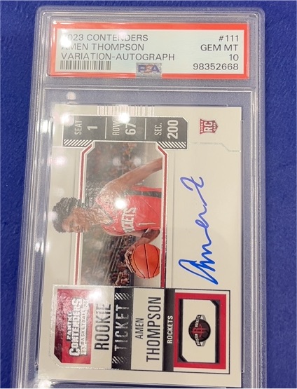 2023 Panini Contenders #111 Amen Thompson Variation-Autograph — front